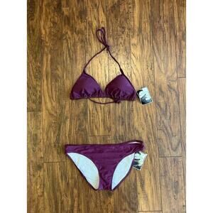 NEW Island World Apparel Women’s Purple Two Piece Bikini Size XL
